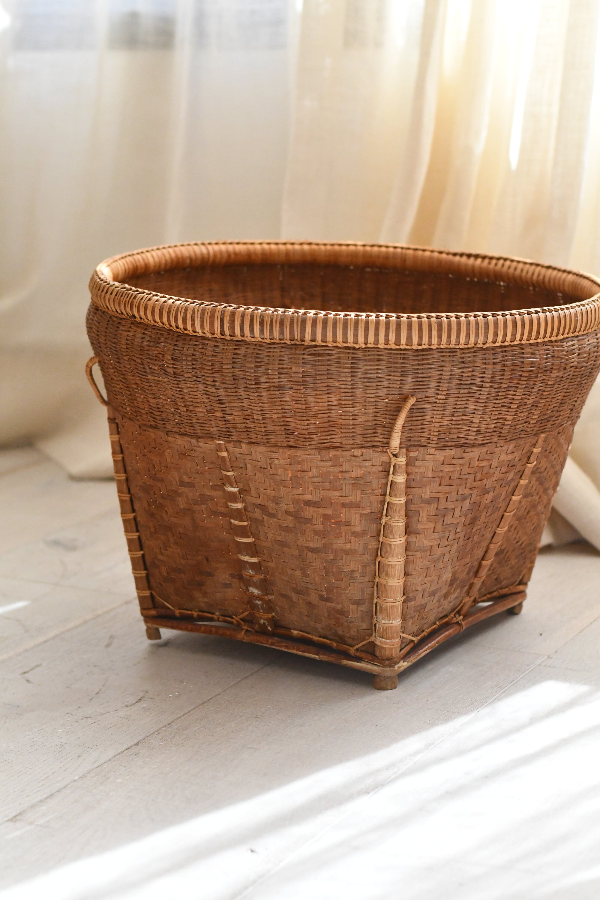 Large Handwoven Rattan Basket