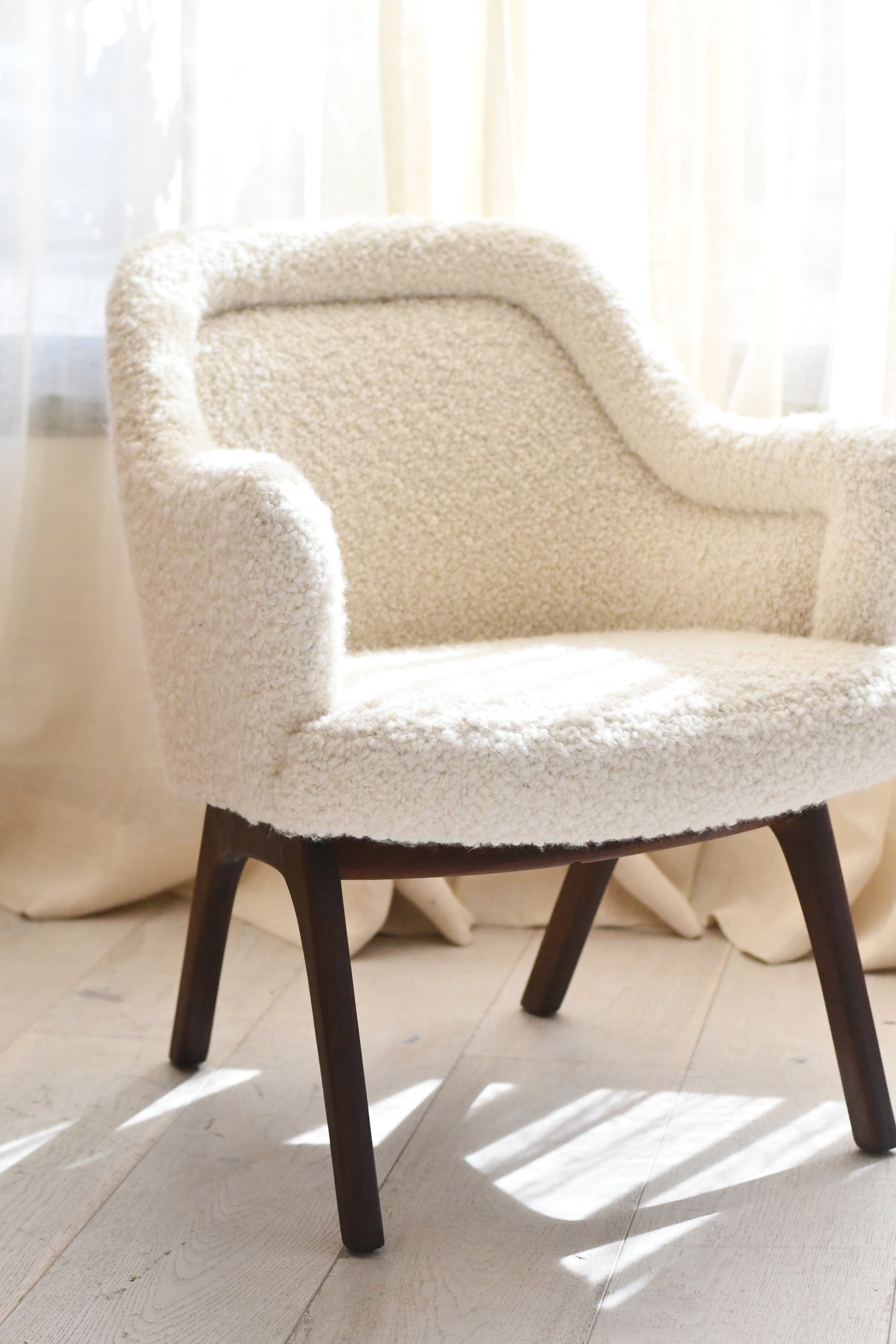 1960s Danish Modern Boucle Lounge Chair