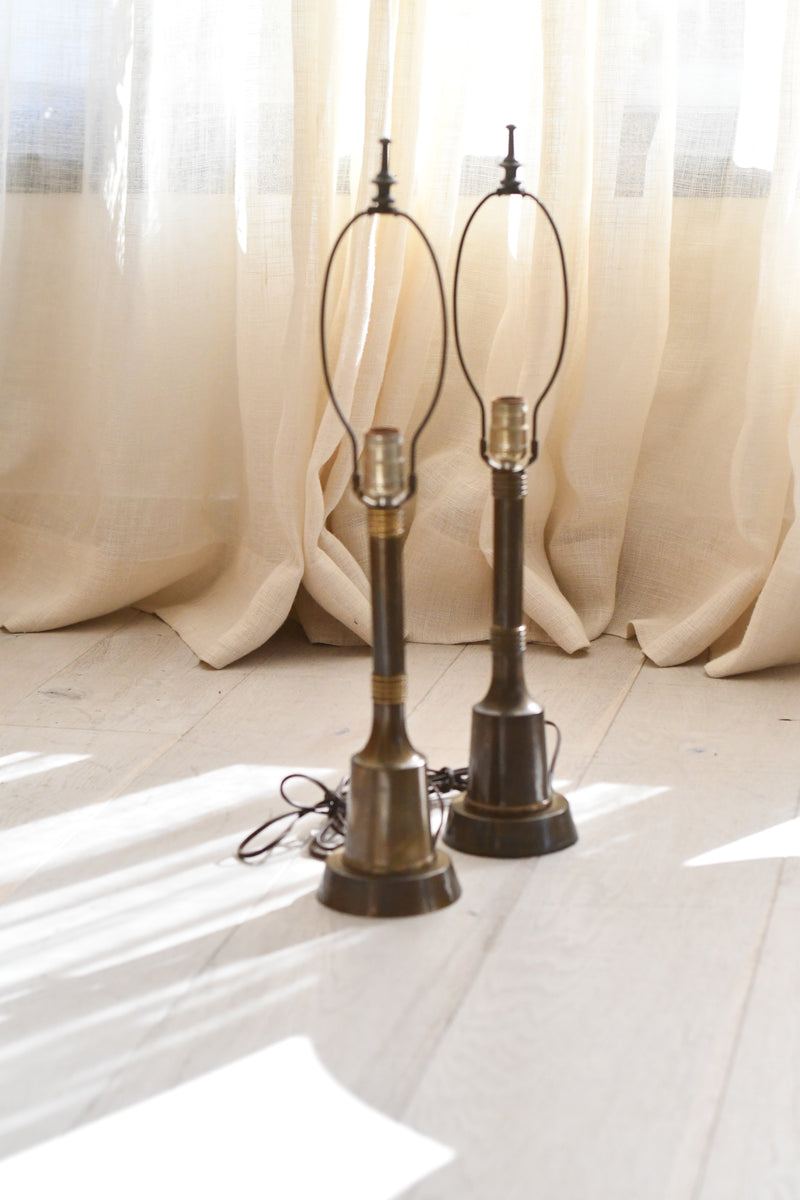 Pair of Brass Lamps