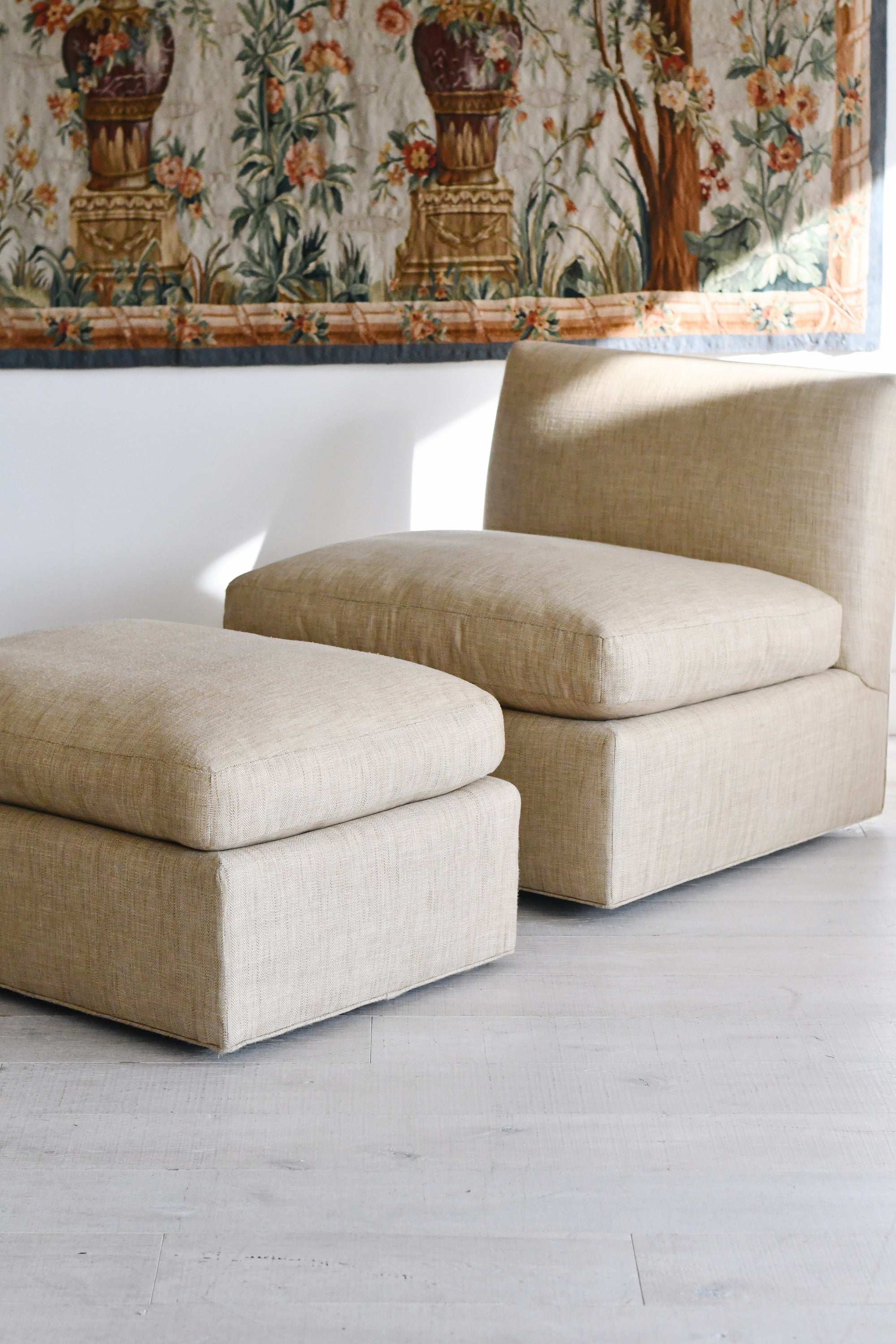 Slipper Chair & Ottoman
