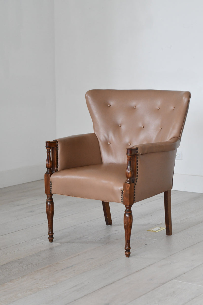 Single Leather Accent Chair