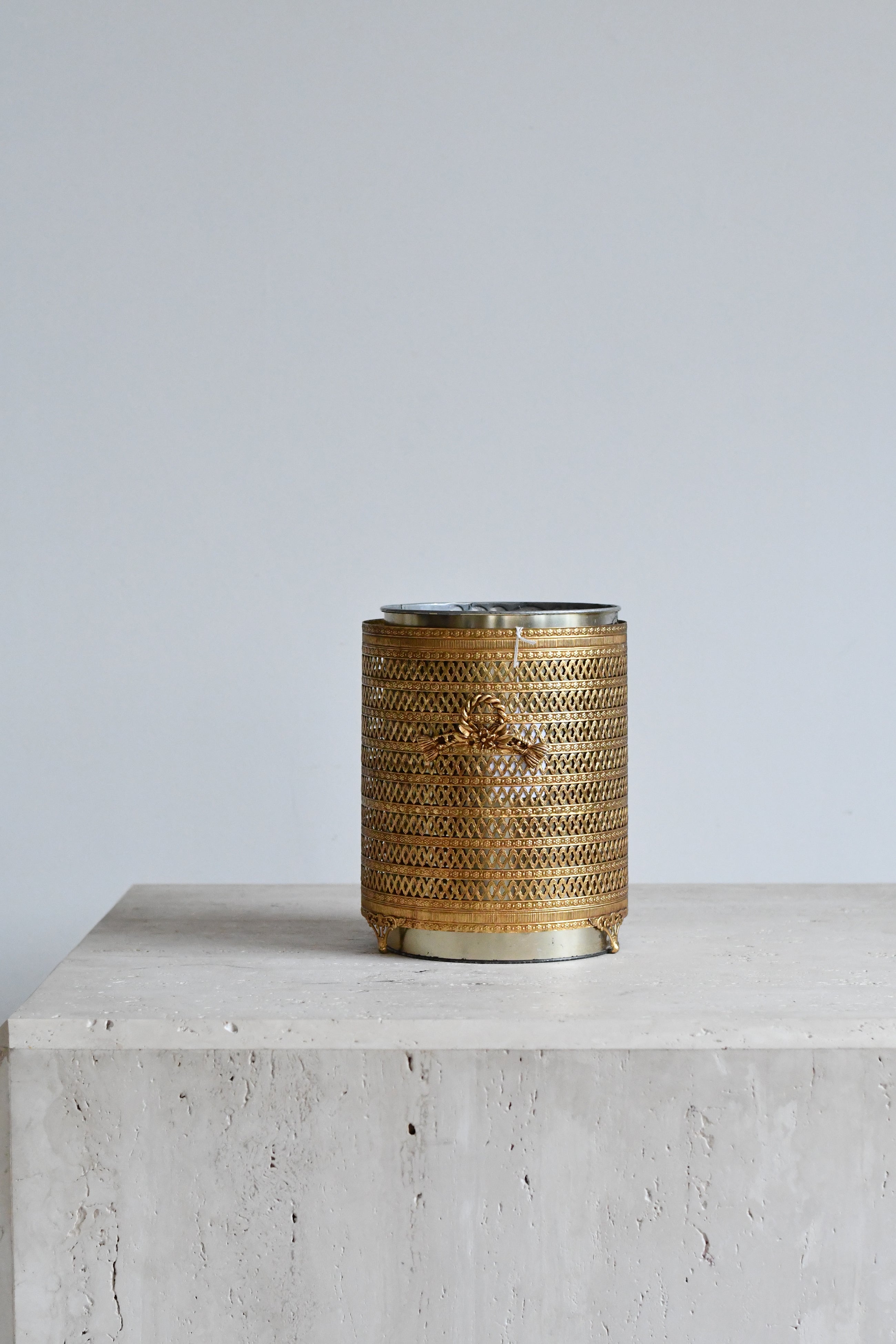 Hollywood Regency Trash Bin Cover