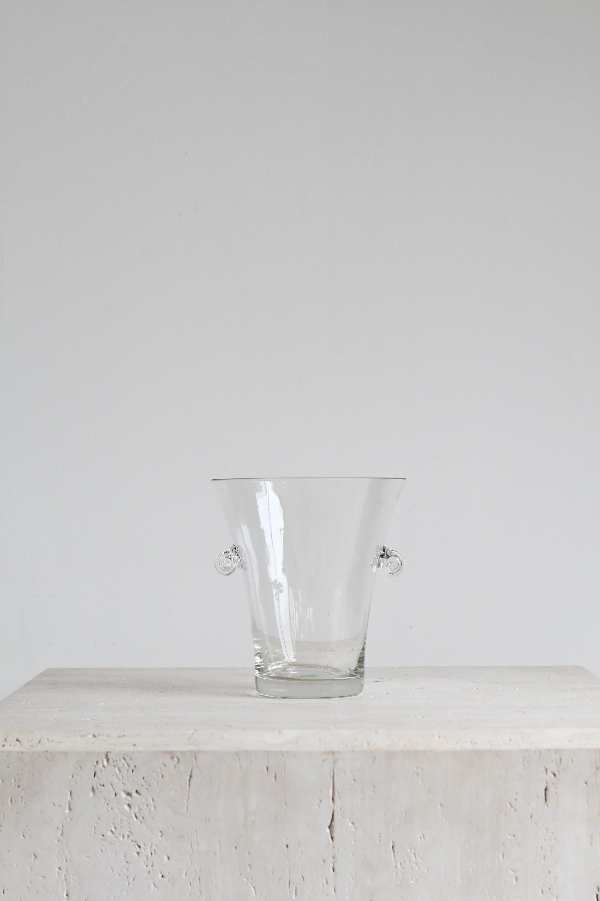 Glass Scrolled Handle Champagne Bucket