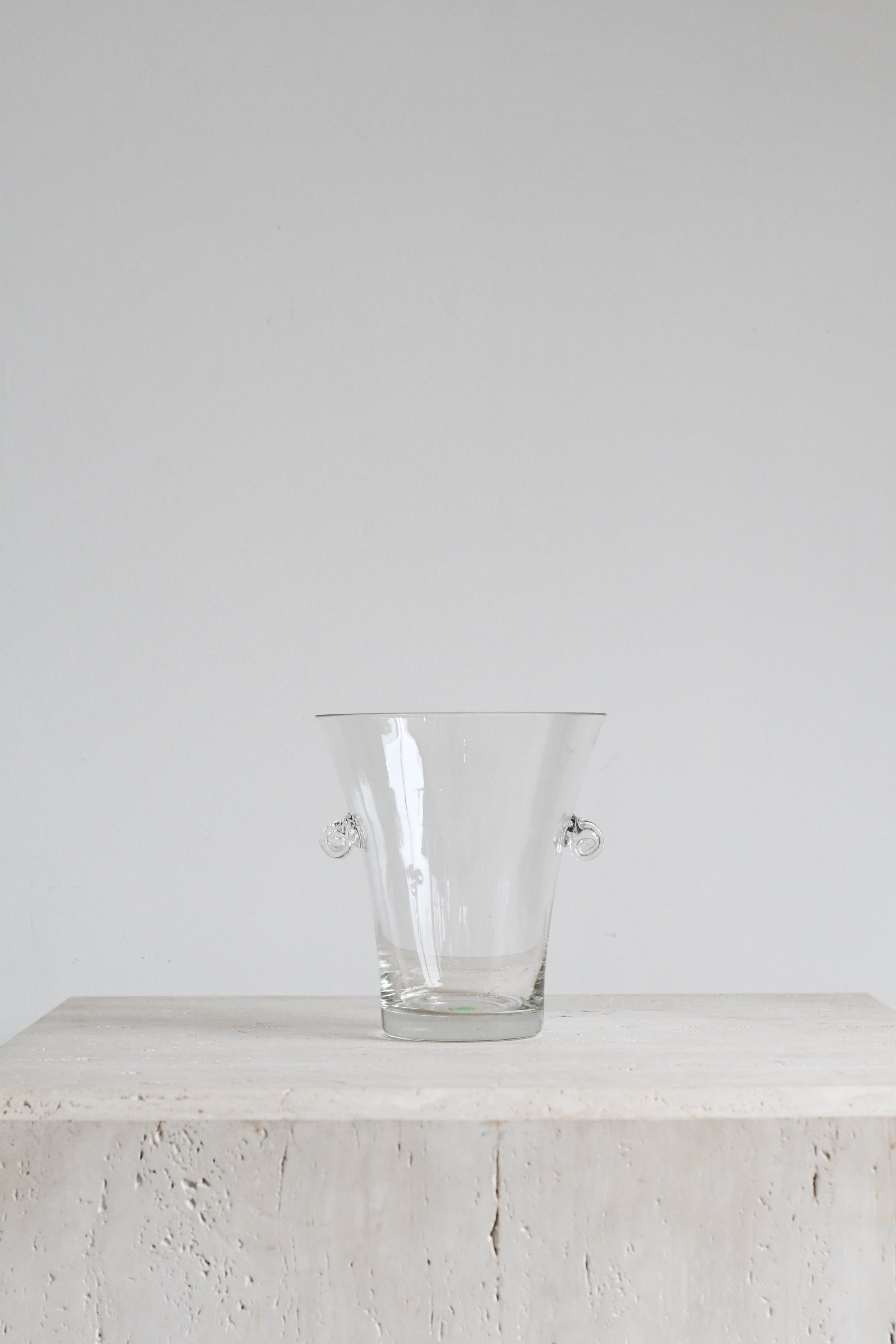 Glass Scrolled Handle Champagne Bucket