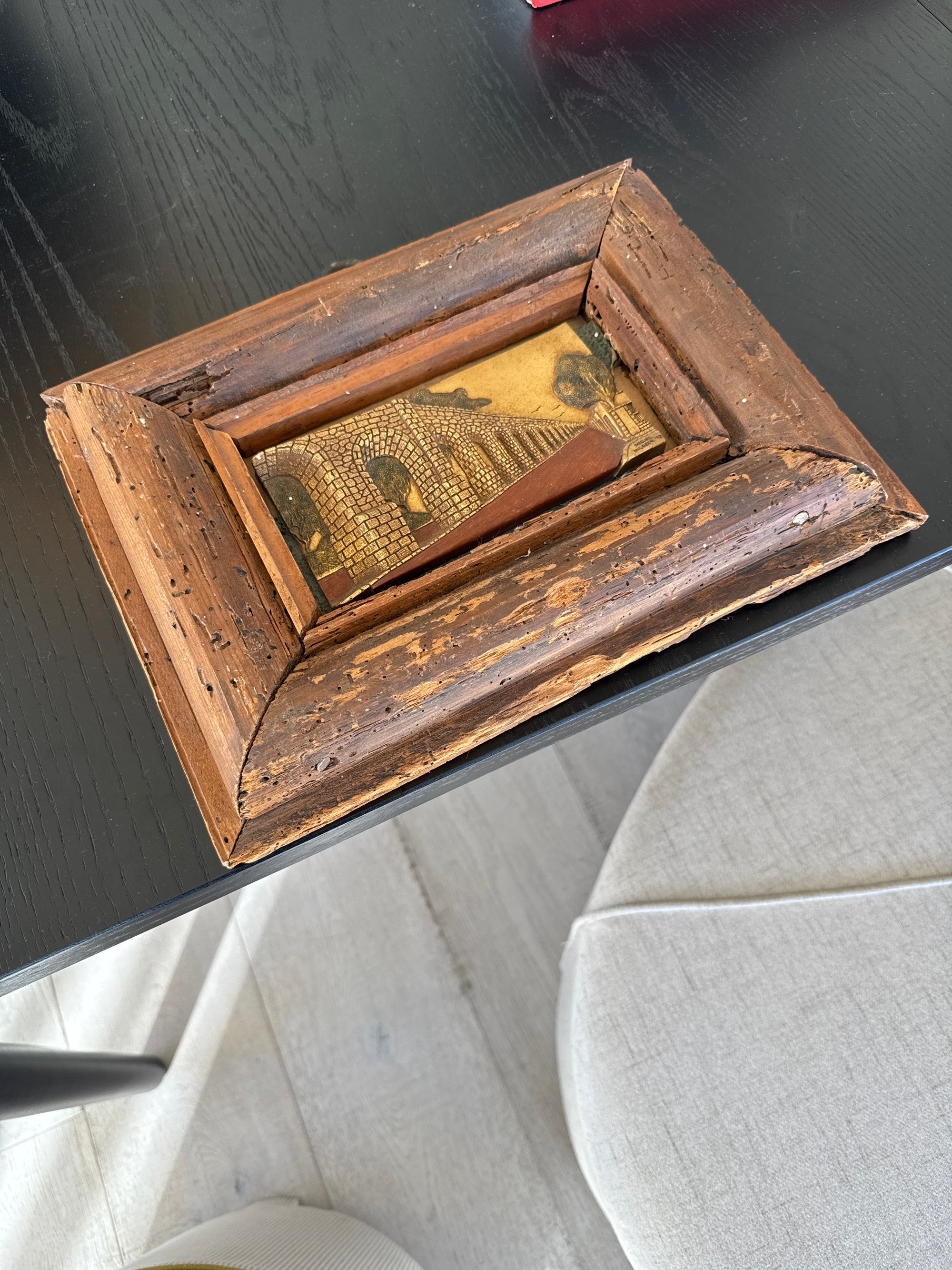 Framed Etched Landscape Plaque