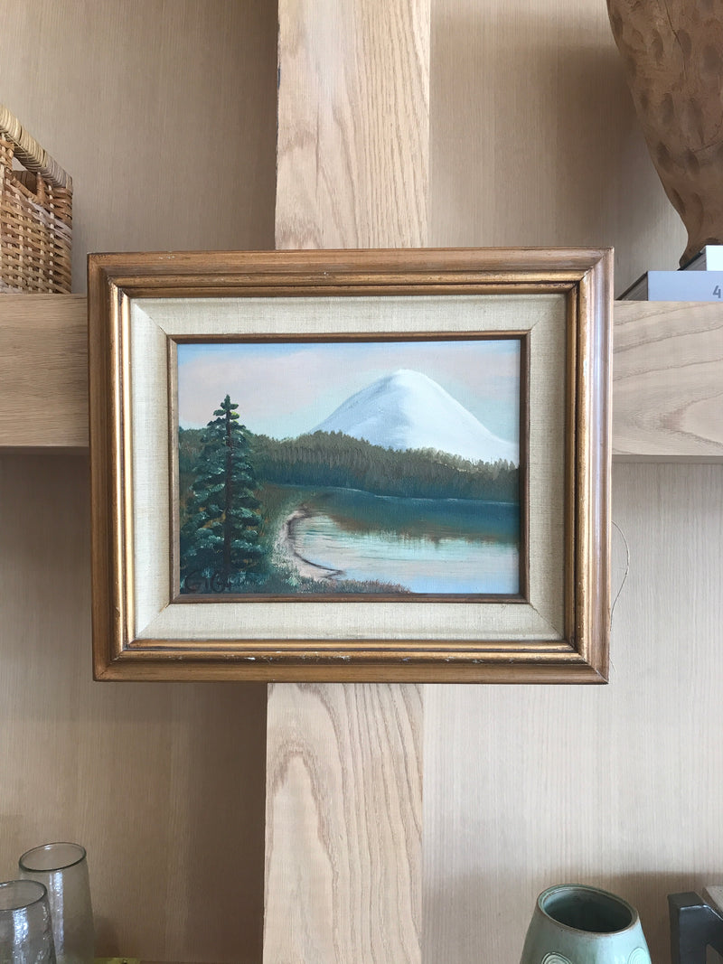 Framed Mountain Landscape Painting