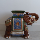Vintage Chinoiserie Brown elephant