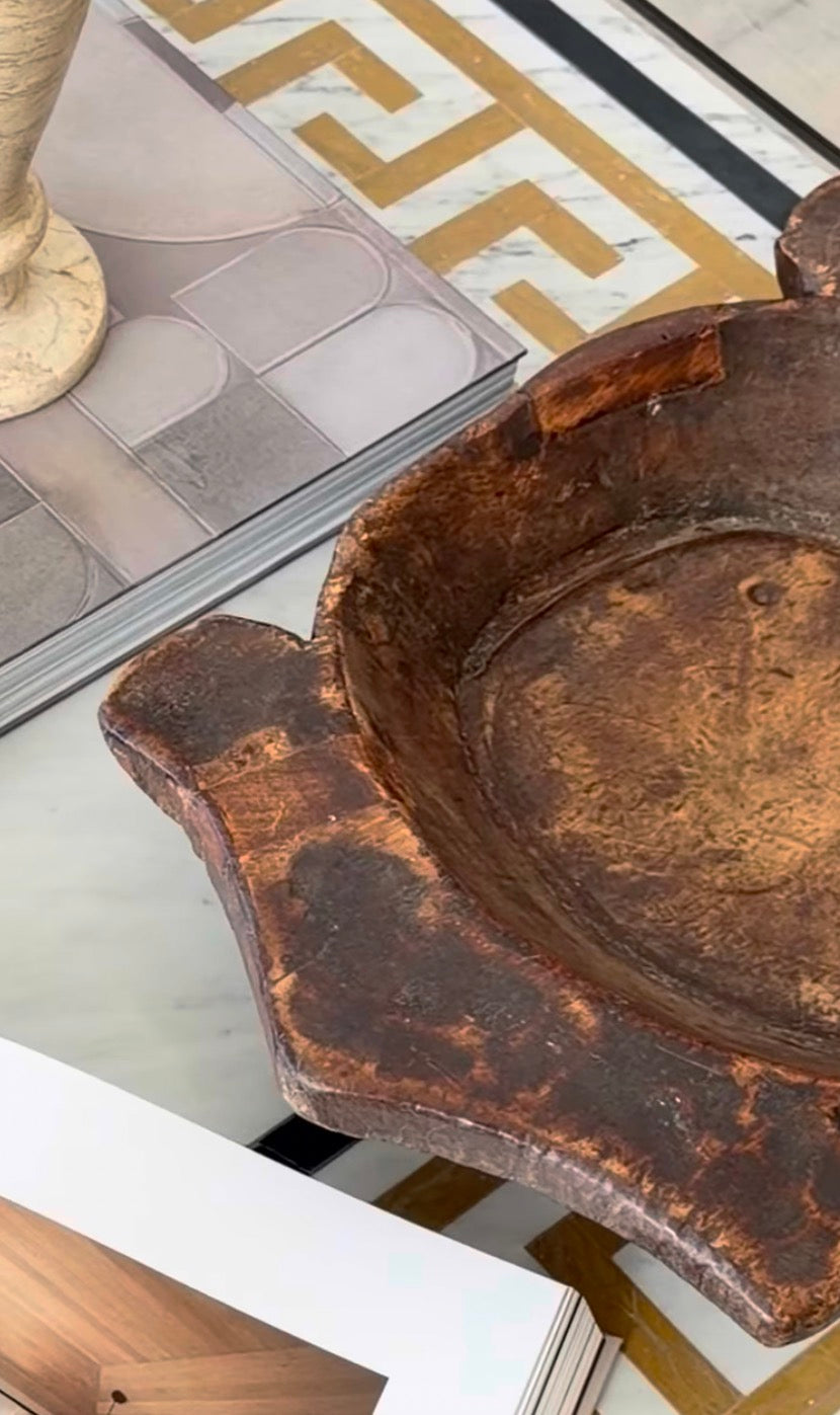 Antique Handmade Dough Bowl