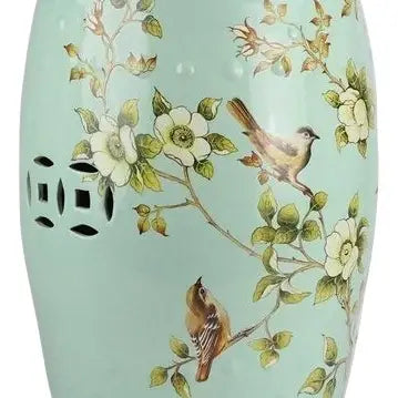 Chinoiserie Pale Green Garden Seat