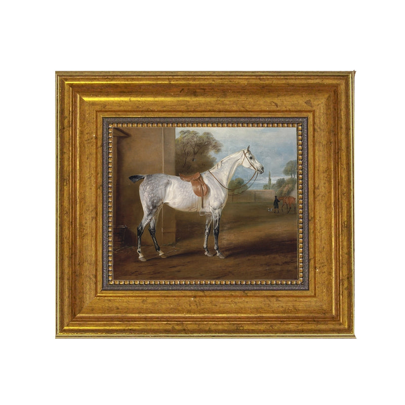 Leed's Grey Hunter Framed Oil Painting Print On Canvas