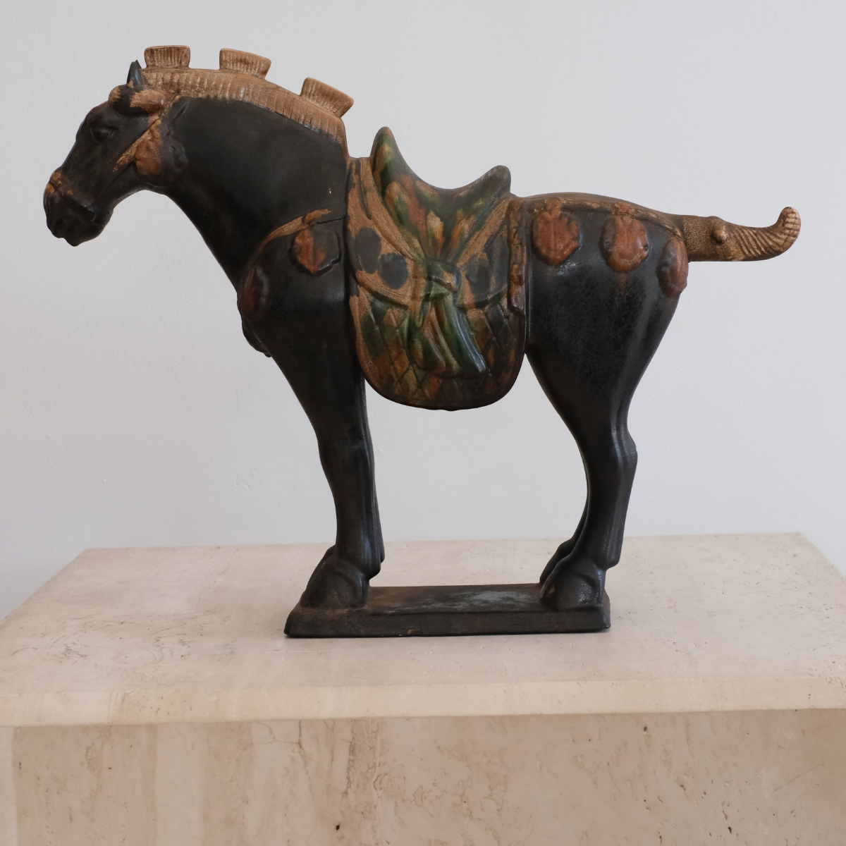 Dark Glazed Chinese Tang Dynasty Horse