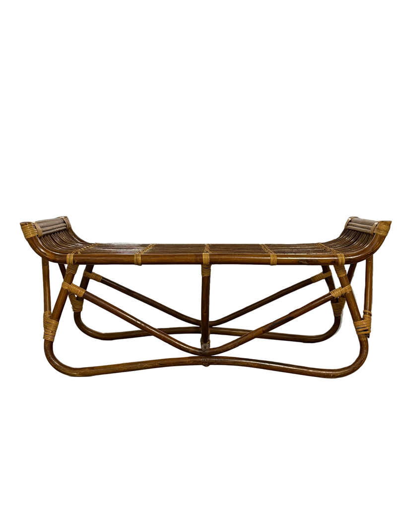 Vintage Rattan Bench