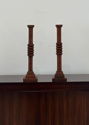 Pair of Antique Wooden Candlesticks