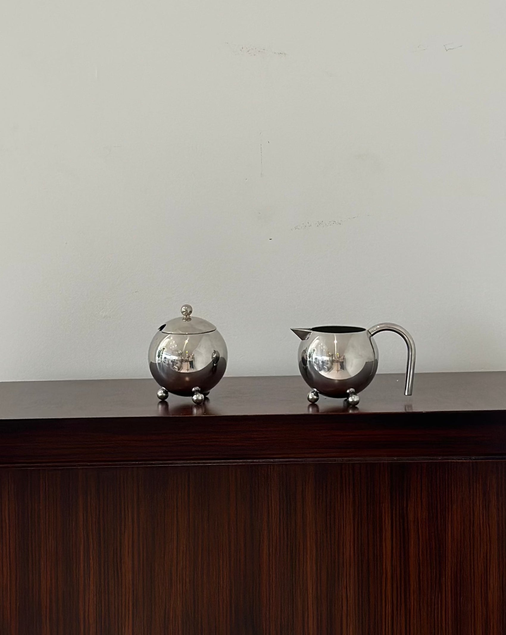 Silver Cream and Sugar Bowls