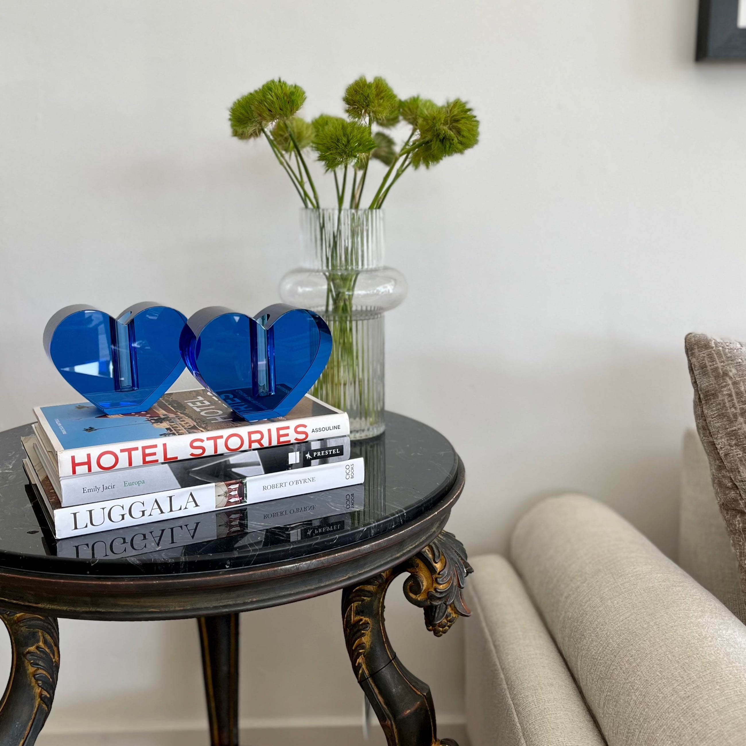 Handmade Heart-Shaped Glass Table Vase
