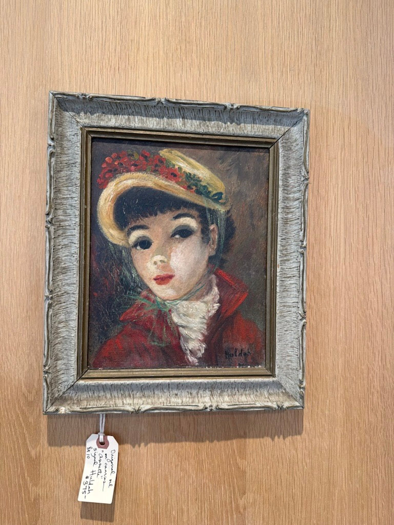 Original Oil in Canvas "Annette" Signed Huldah