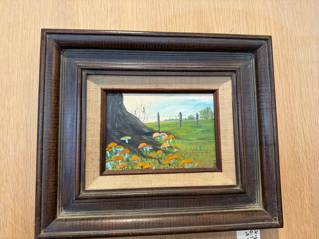 Original Oil on Canvas of Mushrooms