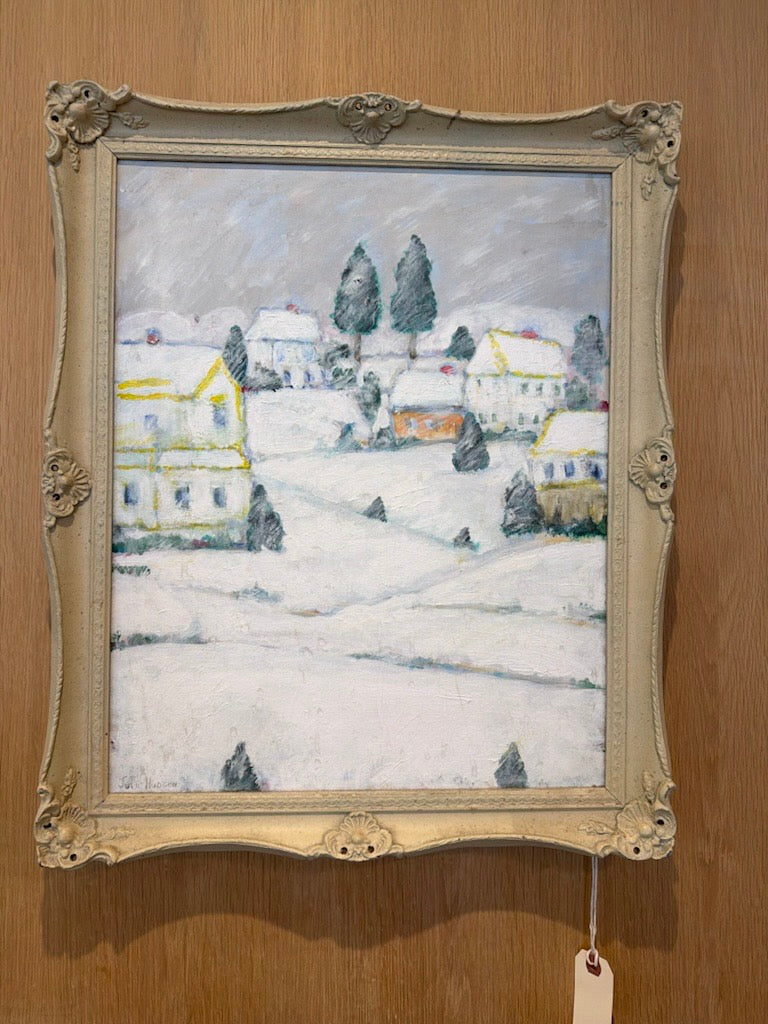 Fine Original oil on Canvas "Winter Scene" by Julie Hudson