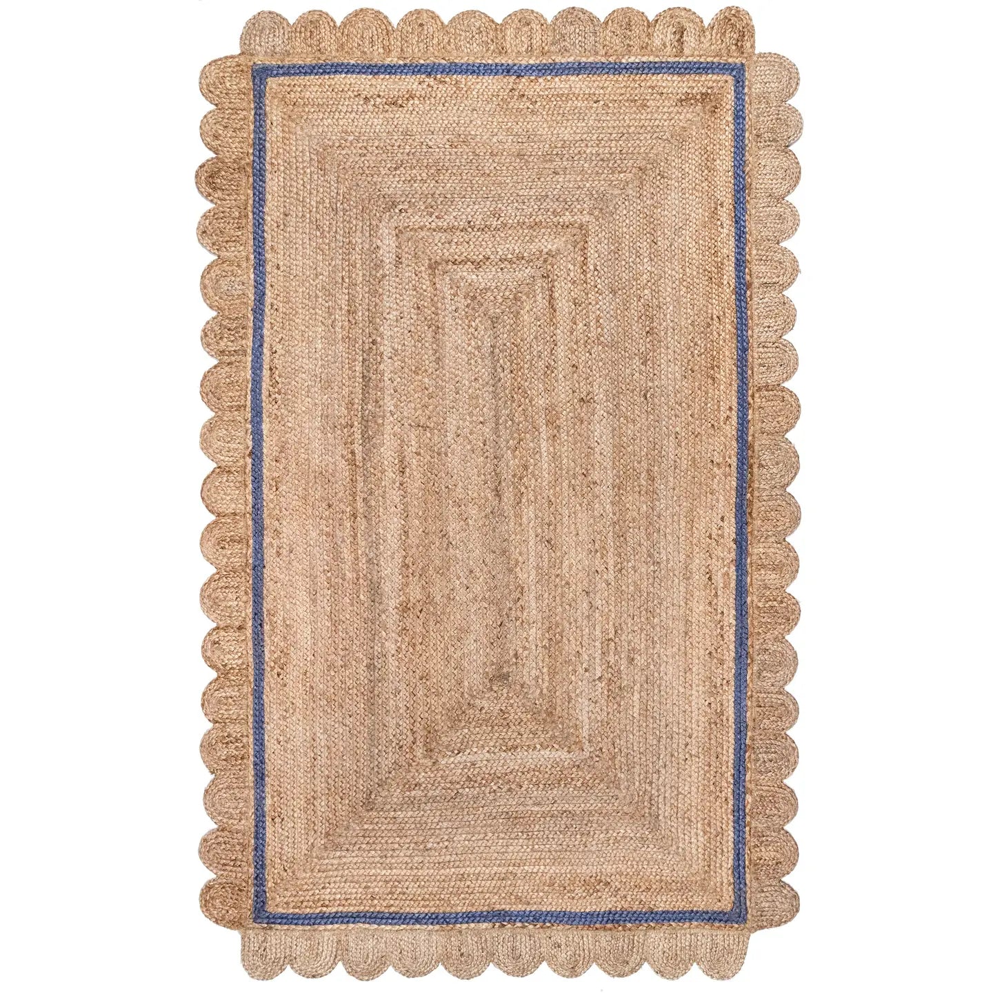 Tera Petals Braided Jute Area Rug