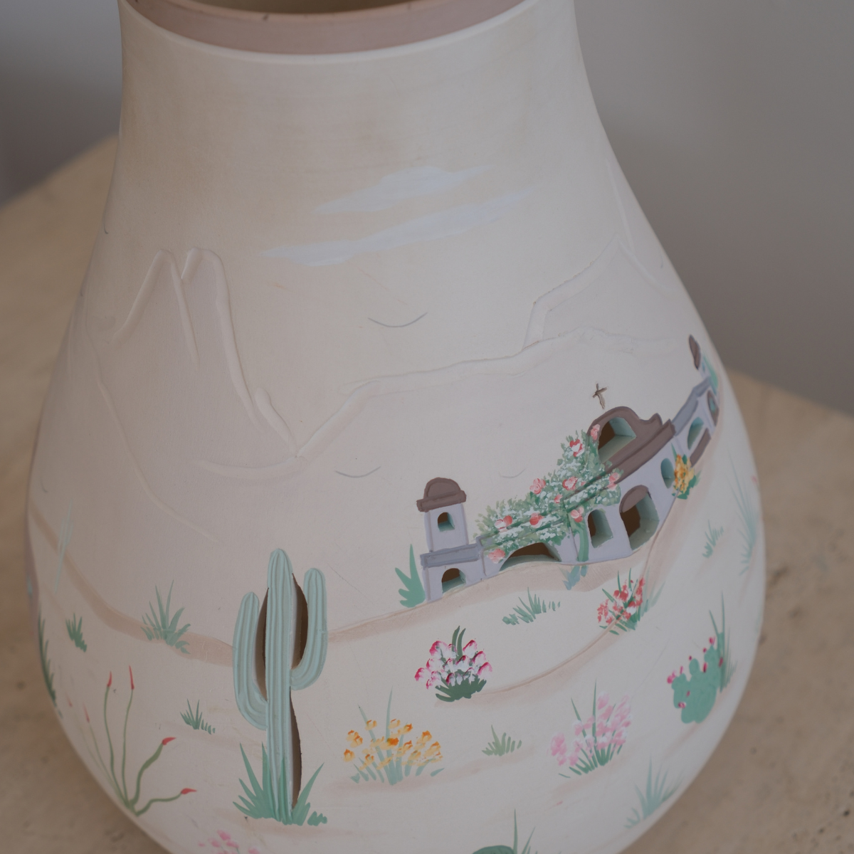 New Mexico Scene Pierced pot