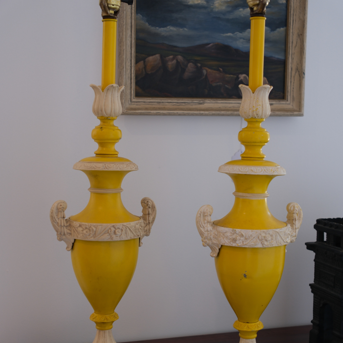 Pair of Yellow VTG Lamps