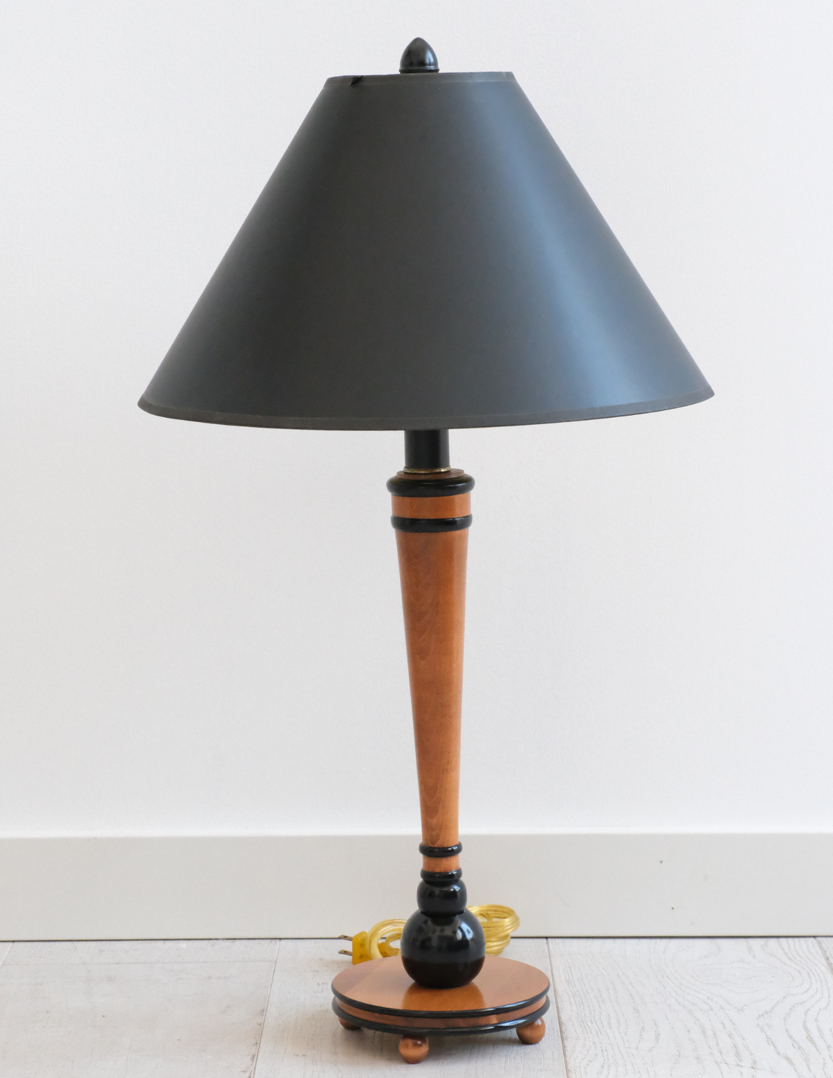 Wood and Black Lamp
