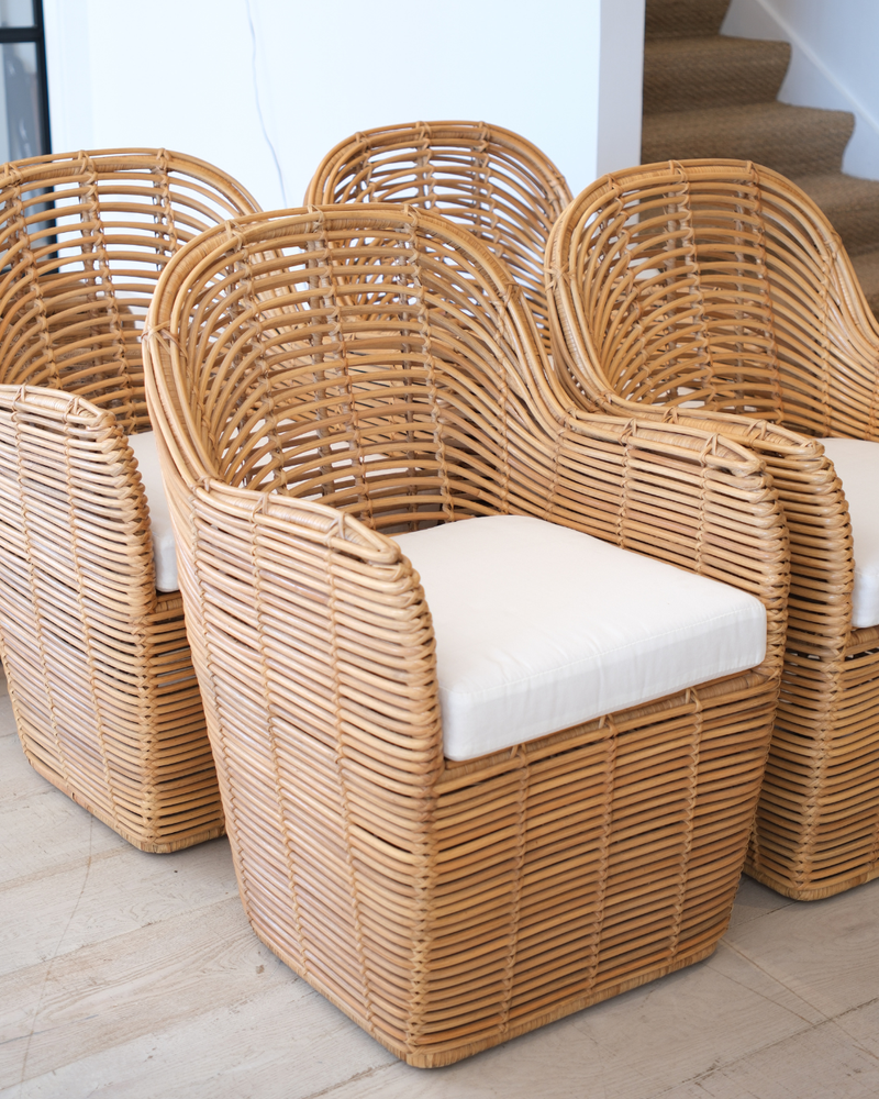 Echoe Chair Natural Rattan w/Muslin cushion