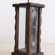 Vintage Wood/Glass Candle Holder