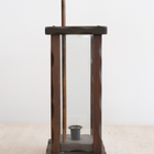 Vintage Wood/Glass Candle Holder