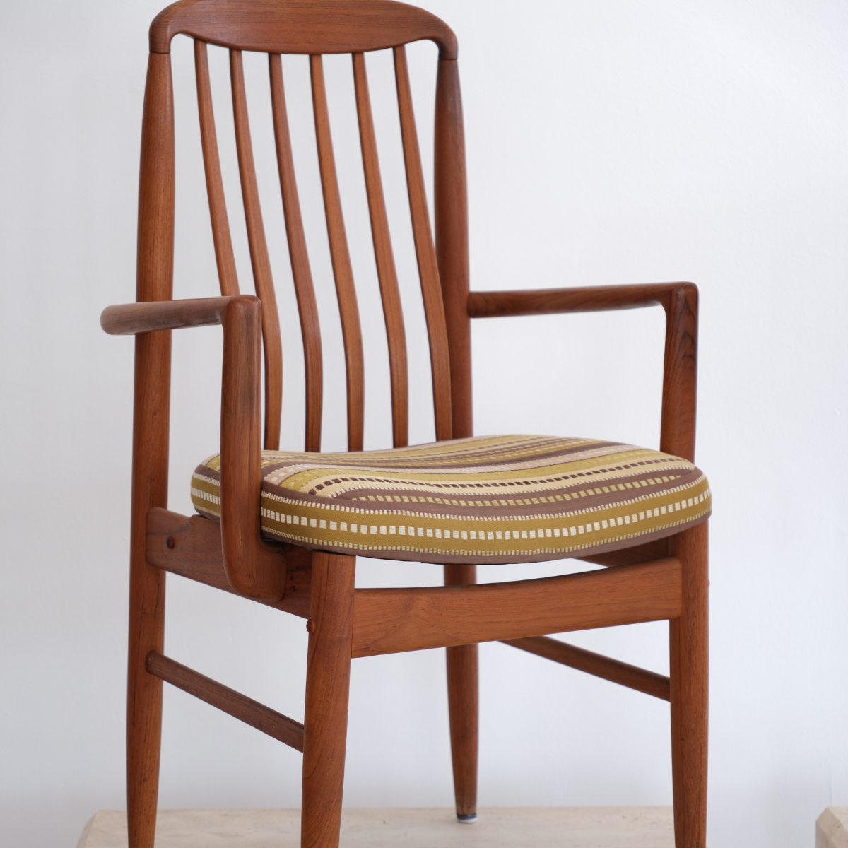 Set of 6 Danish Lumbar-Support Slatted Dining Chairs