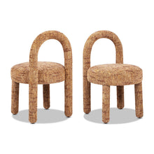 Penny Round Arched Upholstered Dining Side Chair, Set of 4: Golden Rust Orange