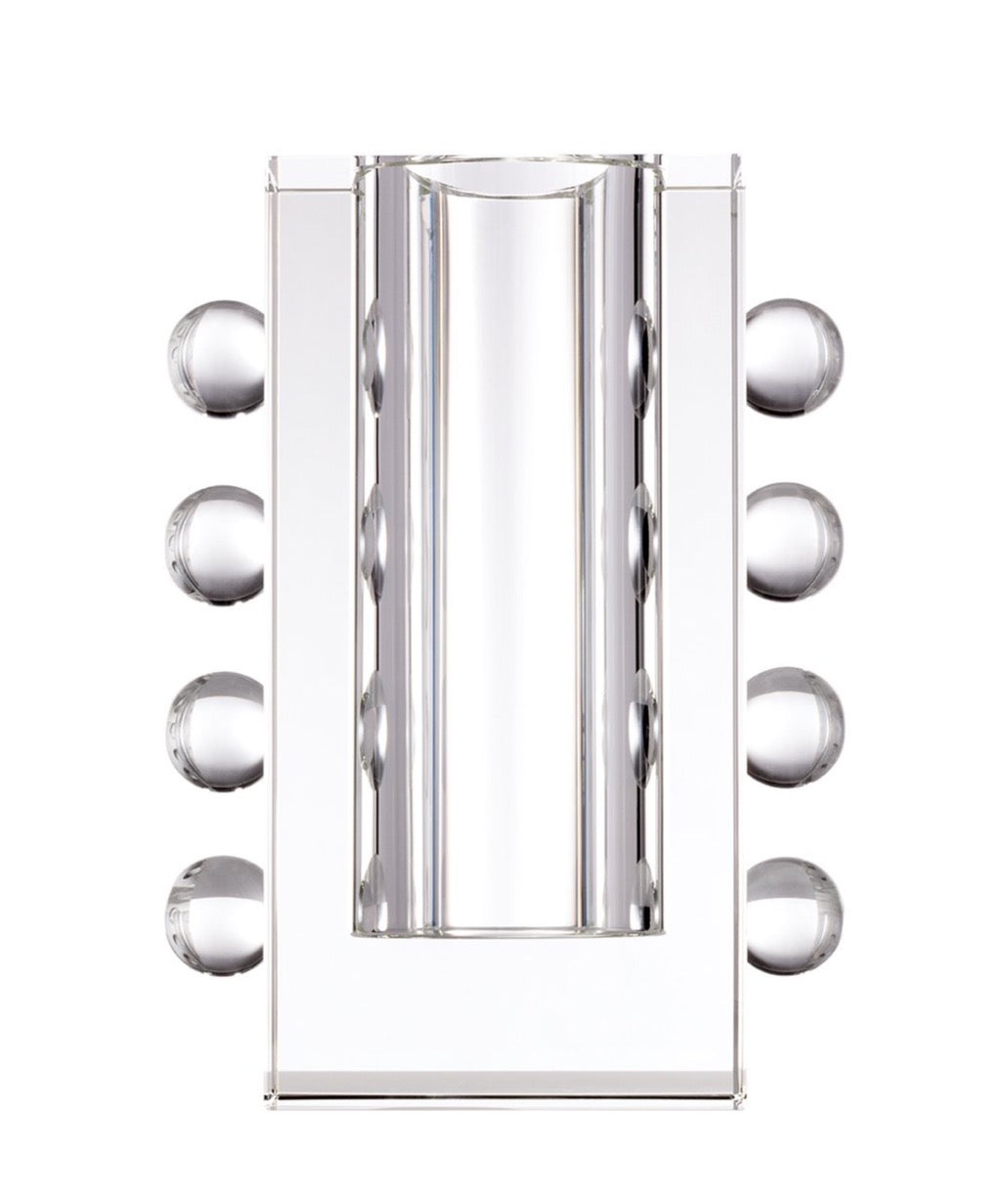 Pillar Vase with Crystal Spheres