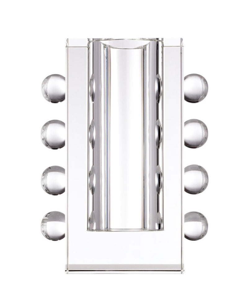 Pillar Vase with Crystal Spheres